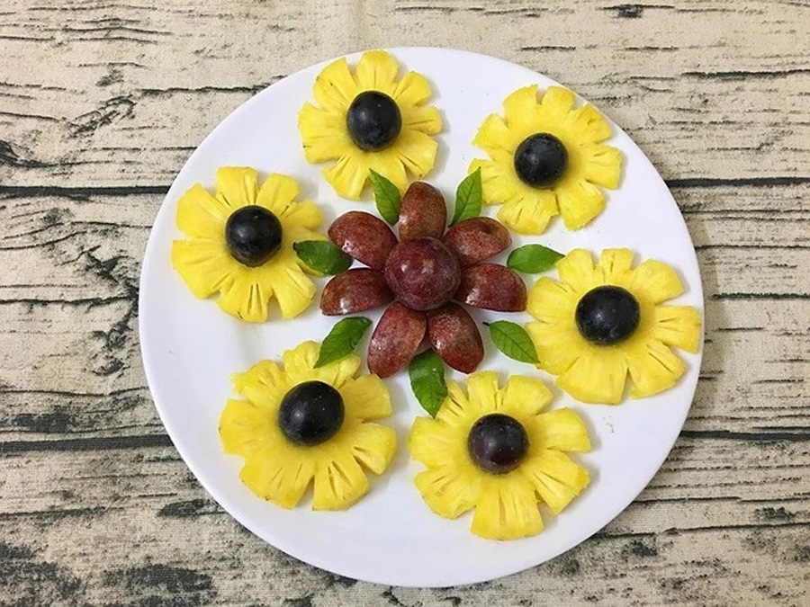 hoa quả chấm muối hạt dổi